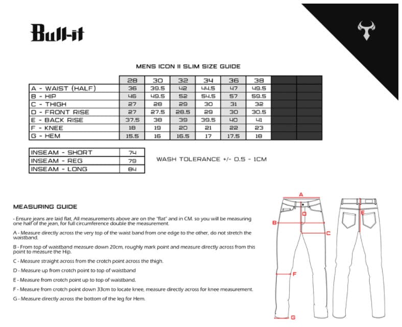 BULL-IT MENS ICON II BLUE SLIM LONG