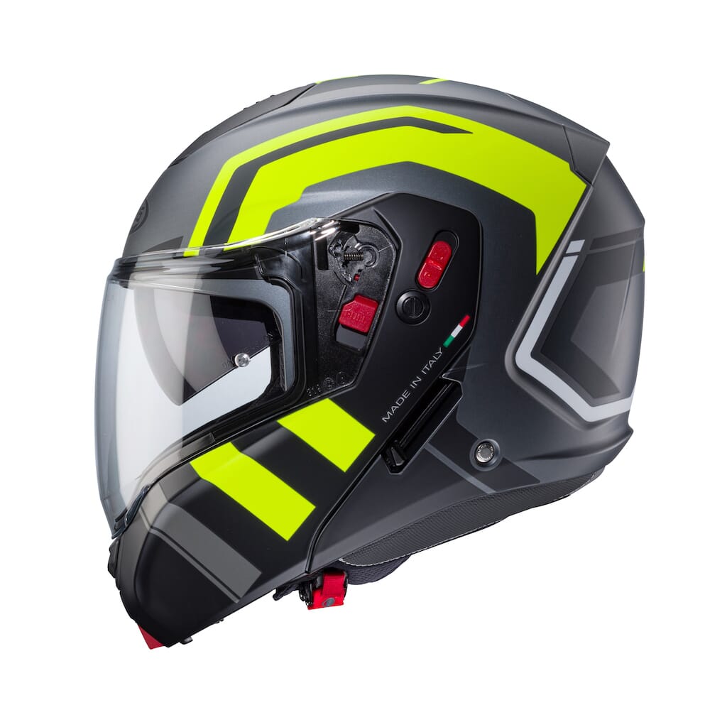 CABERG HORUS X ROAD MATT GUN METAL/BLACK/YELLOW FLUO
