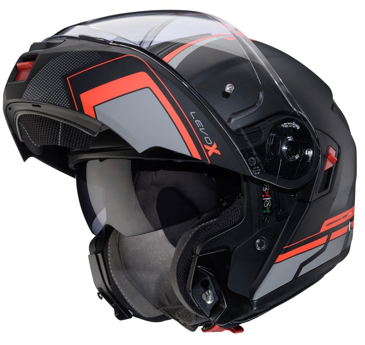 CABERG LEVO X ELITE MATT BLK/RED FLUO