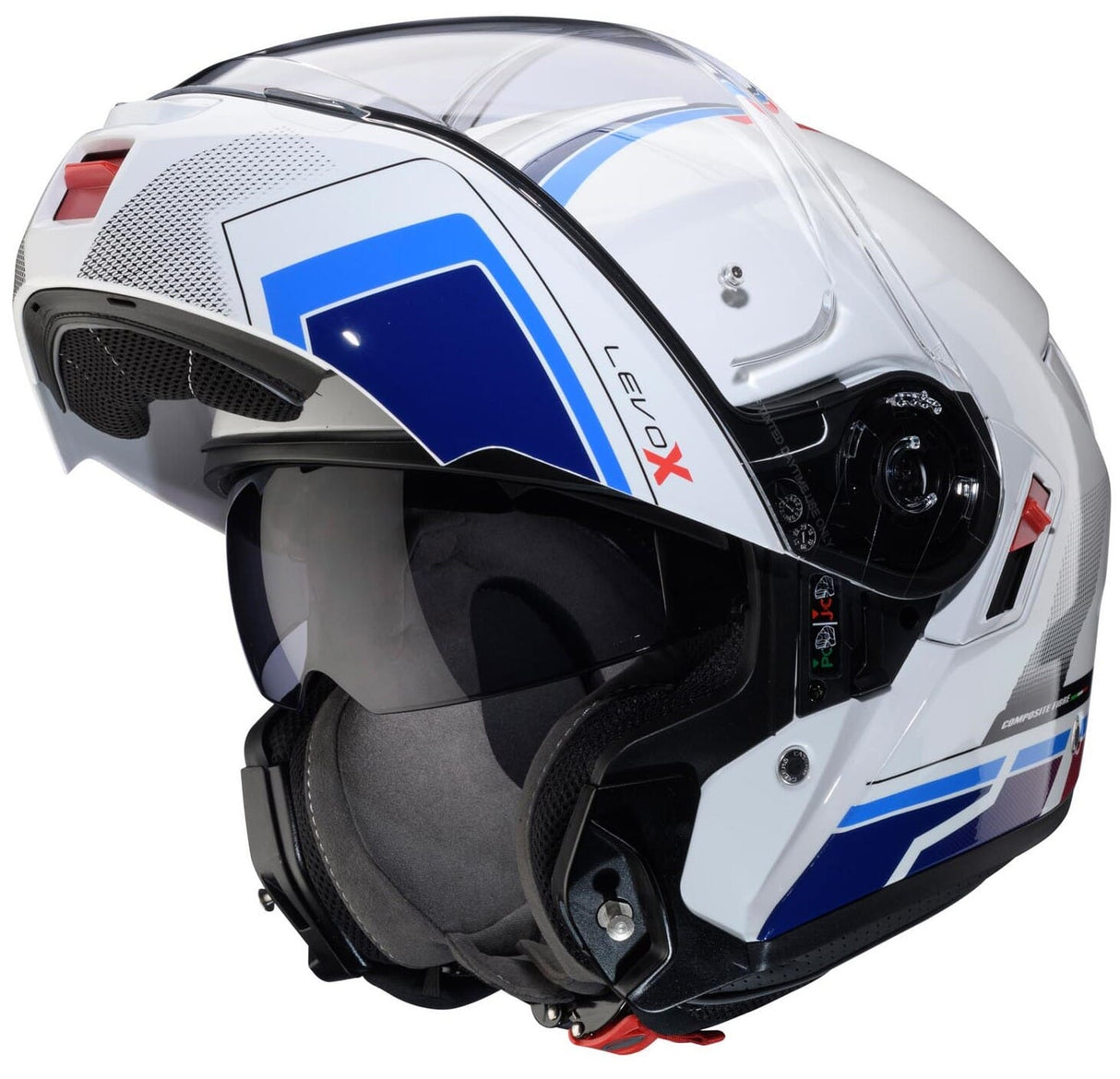 CABERG LEVO X ELITE MATT WHT/RED/BLUE