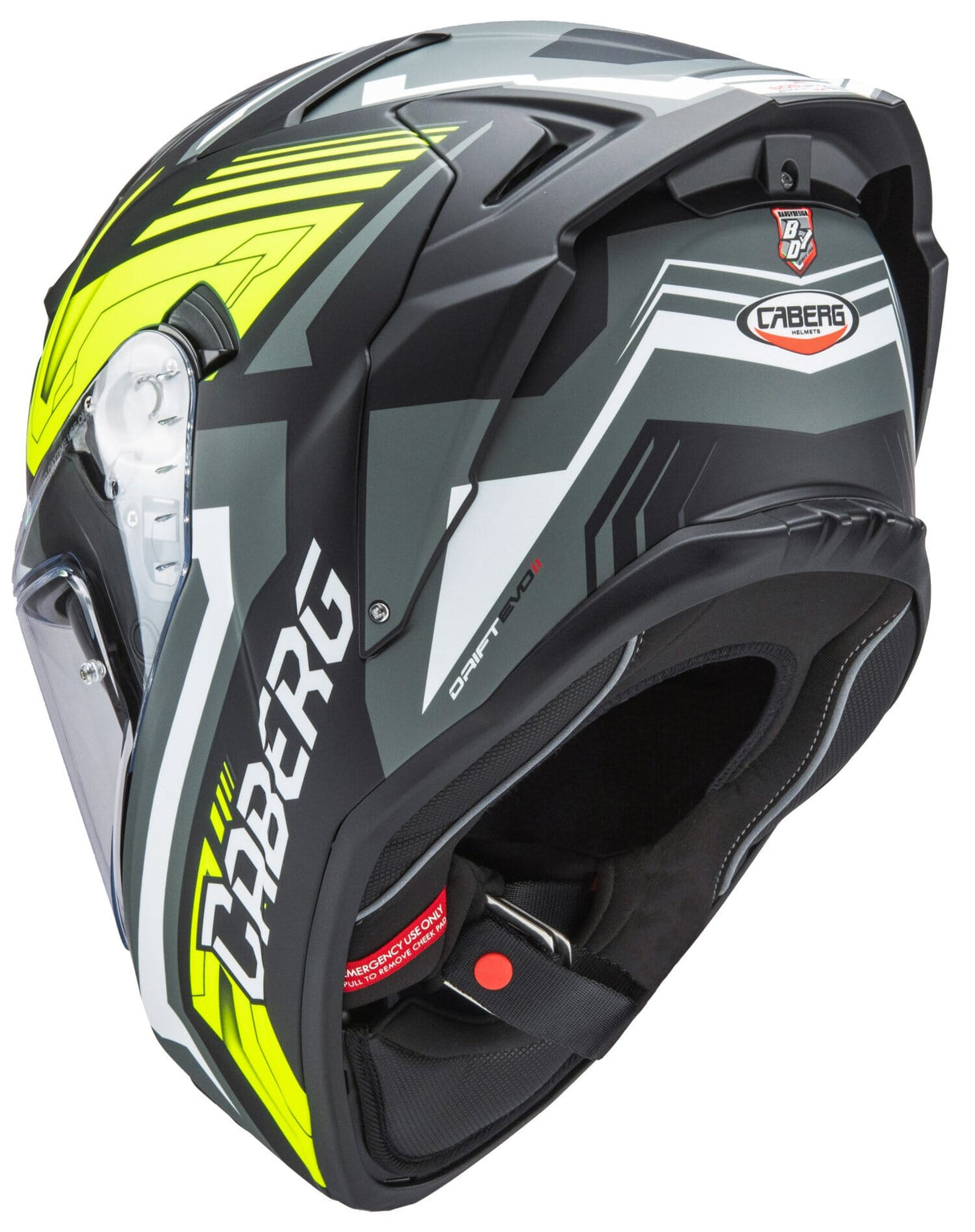 CABERG DRIFT EVO II JARAMA MATT BLACK/GREY/YELLO FLUO