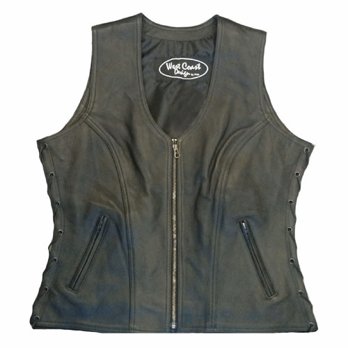SKINNVEST ANDREA (GLIDELÅS I FRONT)