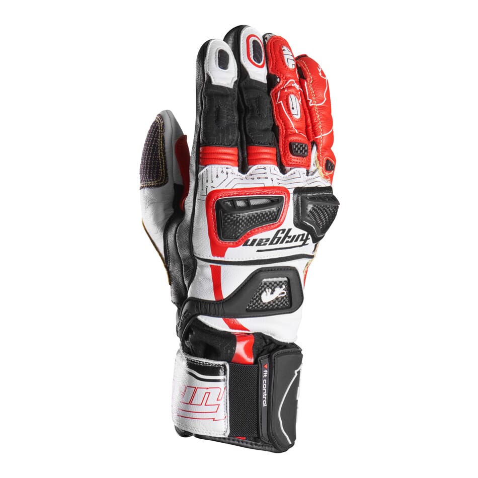FURYGAN STYG 20 X KEVLAR® BLACK-WHITE-RED HANSKE