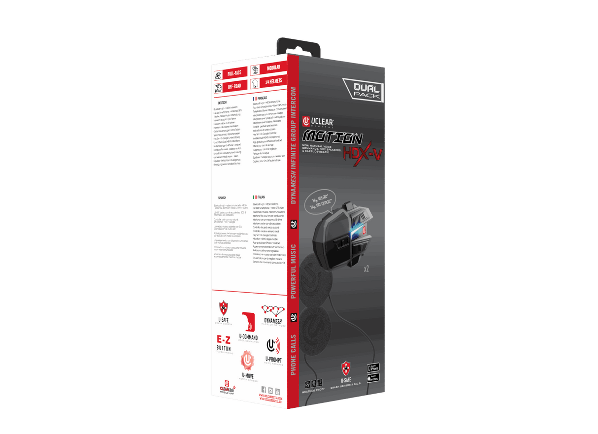 UCLEAR MOTION HDX BT 5.0 & MESH, DUAL SET