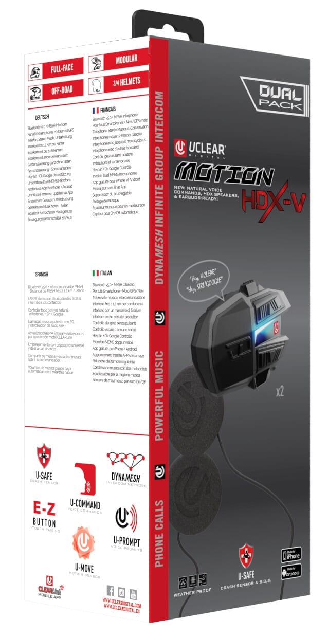 UCLEAR MOTION HDX BT 5.0 & MESH, DUAL SET