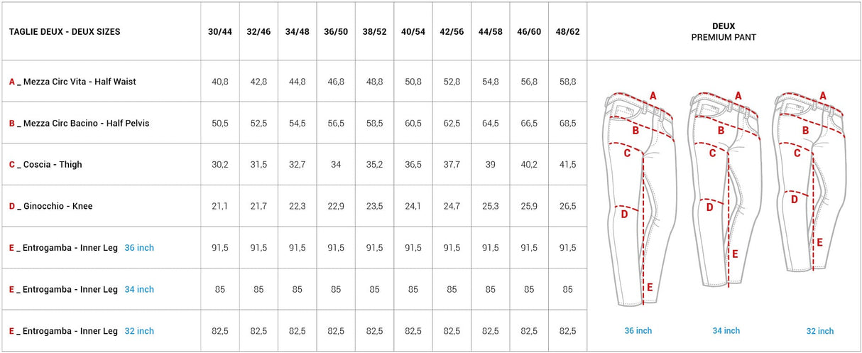 PMJ DEUX JEANS 32' LENGDE INKL. SKINNBELTE