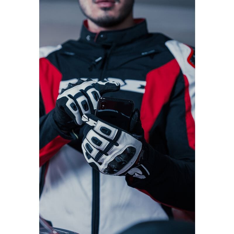 SPIDI G-CARBON GLOVES WHITE/BLACK