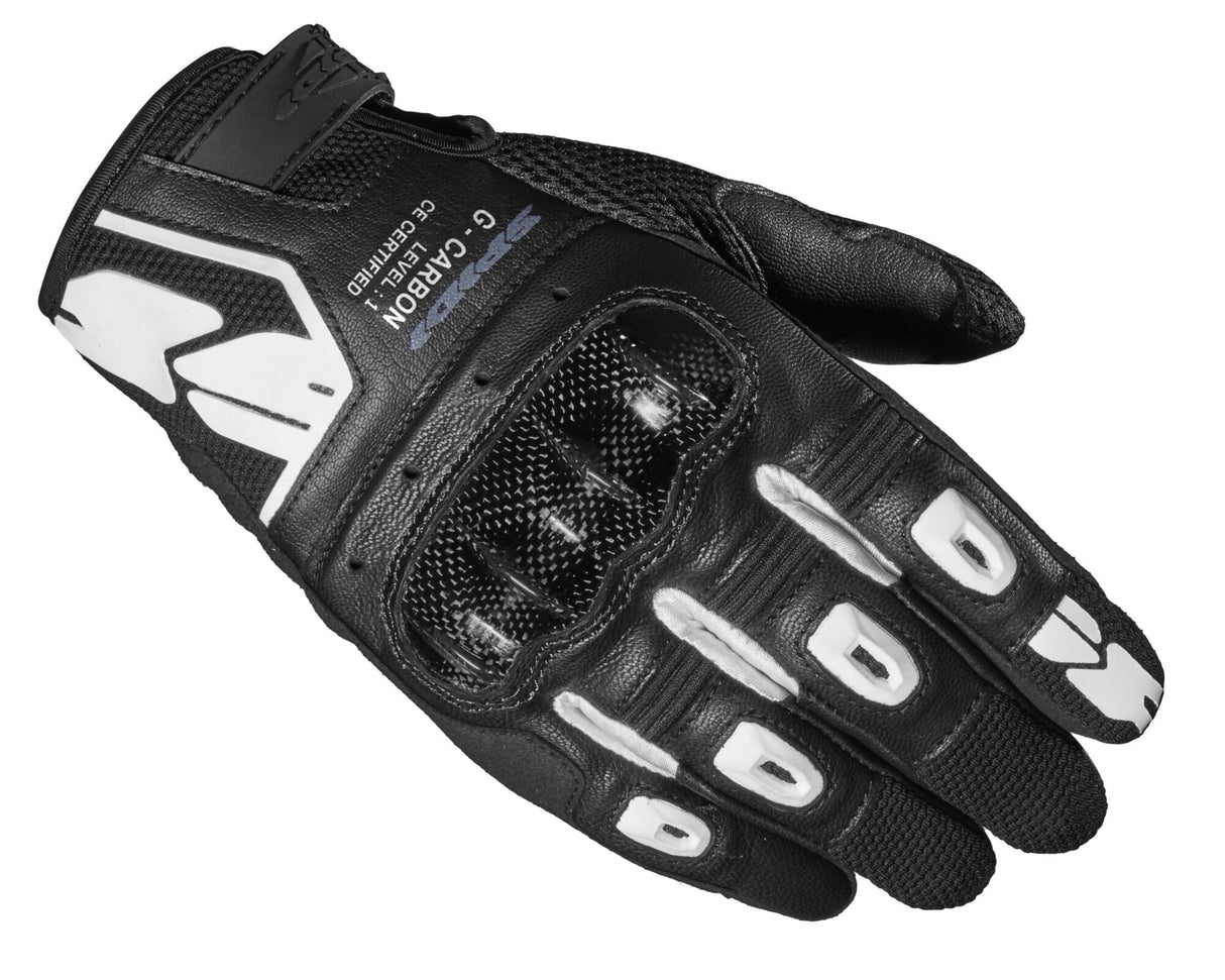 SPIDI G-CARBON GLOVES BLACK WHITE