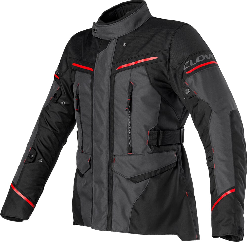 CLOVER STORM-4 WP JACKET MØRK GRÅ/SORT/RØD