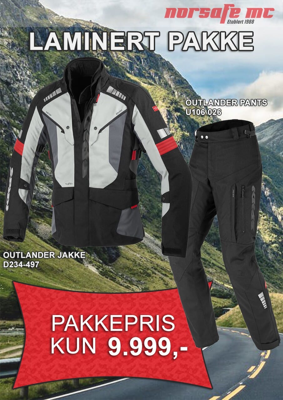 Pakke 1: Spidi Outlander Laminert MC Jakke og bukse