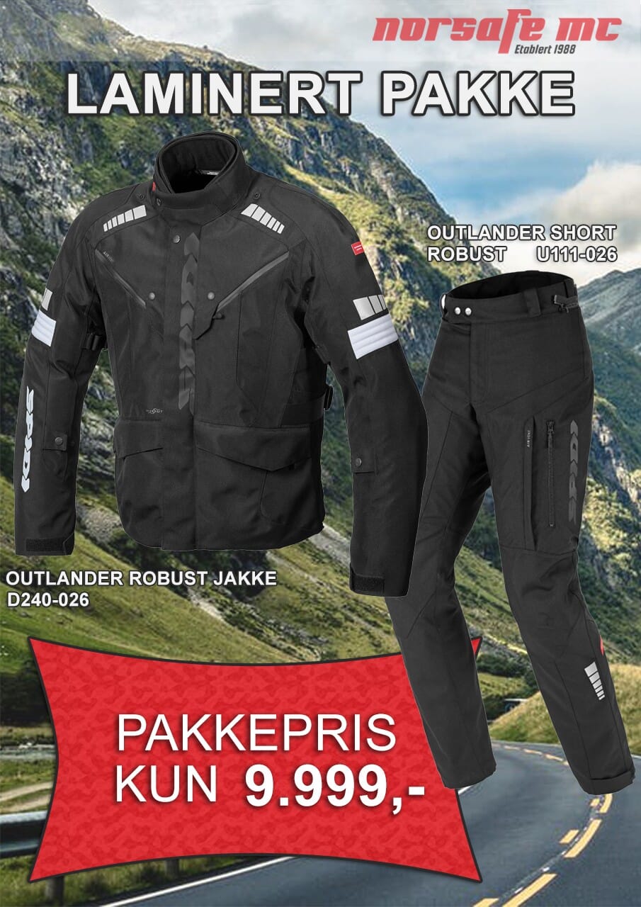 Pakke 1: Spidi Outlander Laminert MC Robust jakke og bukse