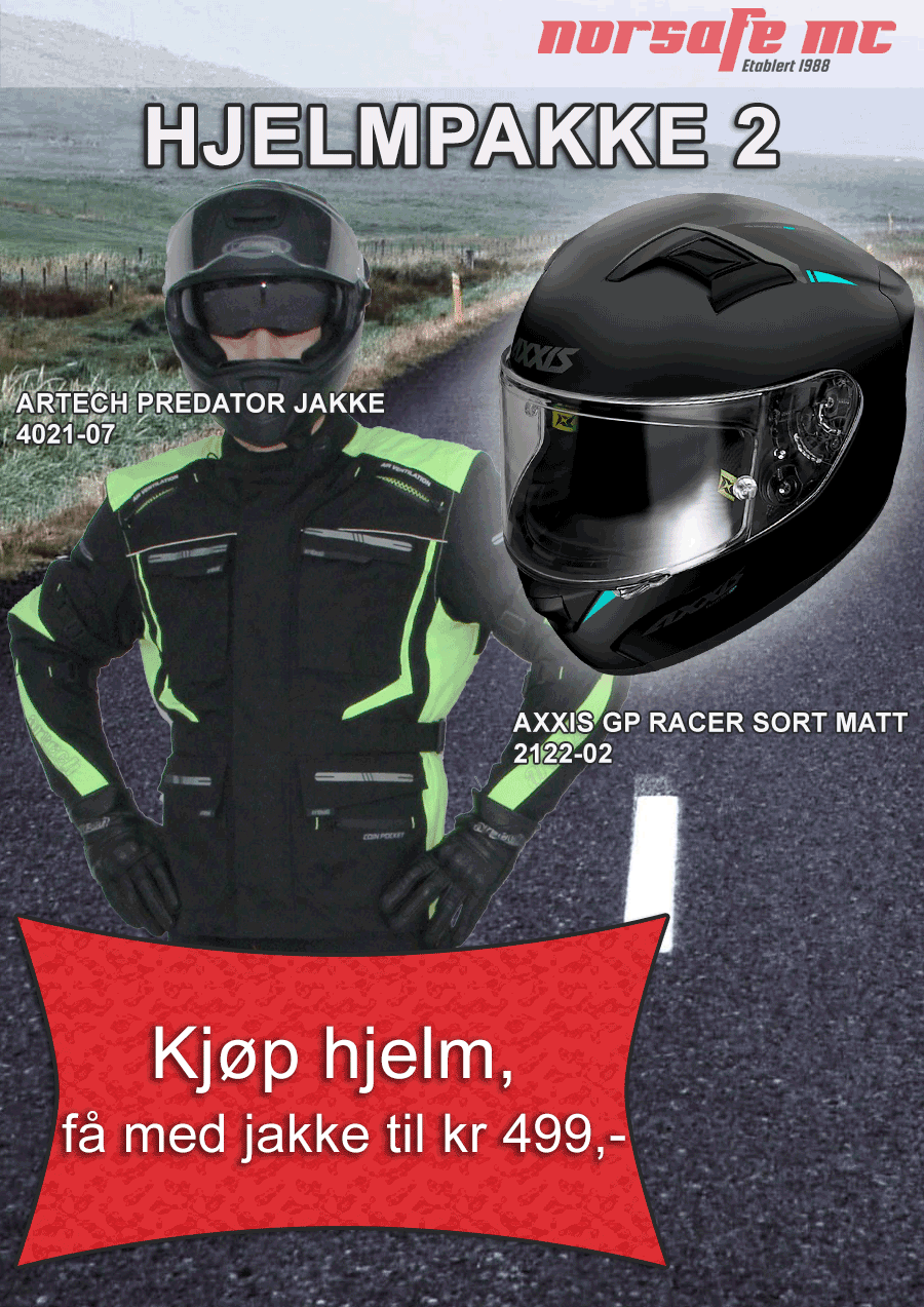 Pakke 1: Axxis GP Racer og Artech Predator jakke