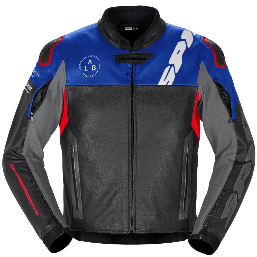SPIDI DP-PROGRESSIVE SKINNJAKKE BLACK RED BLUE