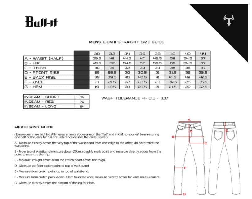 BULL-IT MENS ICON II BLUE STRAIGHT REG