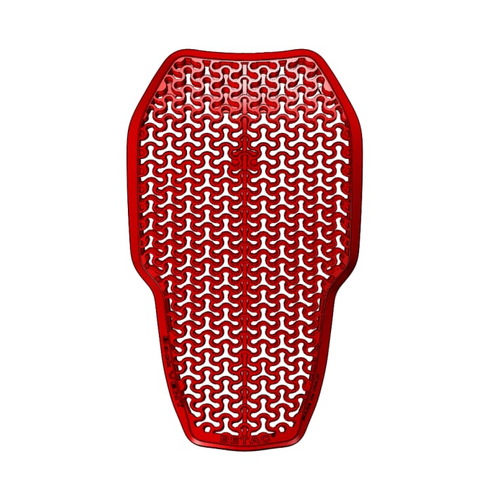 CLOVER BACK PRO VENT CE L2 RØD RYGGSKINNE