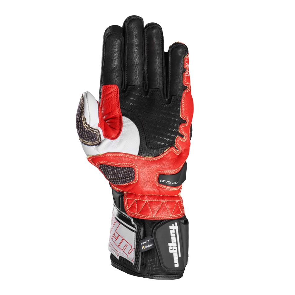 FURYGAN STYG 20 X KEVLAR® BLACK-WHITE-RED HANSKE