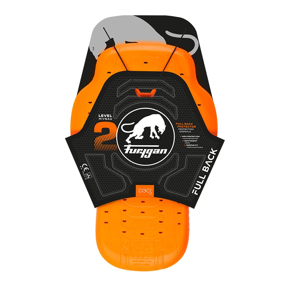 FURYGAN BACK PROTECTOR FULL BACK FURY D3O ORANGE