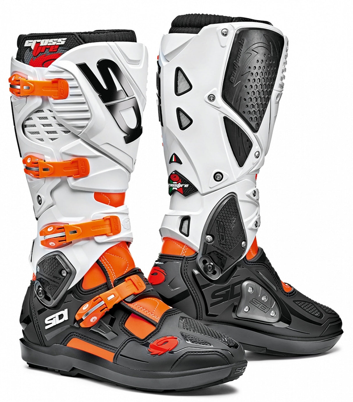 SIDI CROSSFIRE 3 SRS ORANGE FLUO/SORT/HVIT
