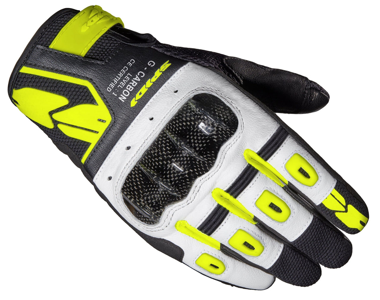 SPIDI G-CARBON GLOVES BLACK FLUO YELLOW