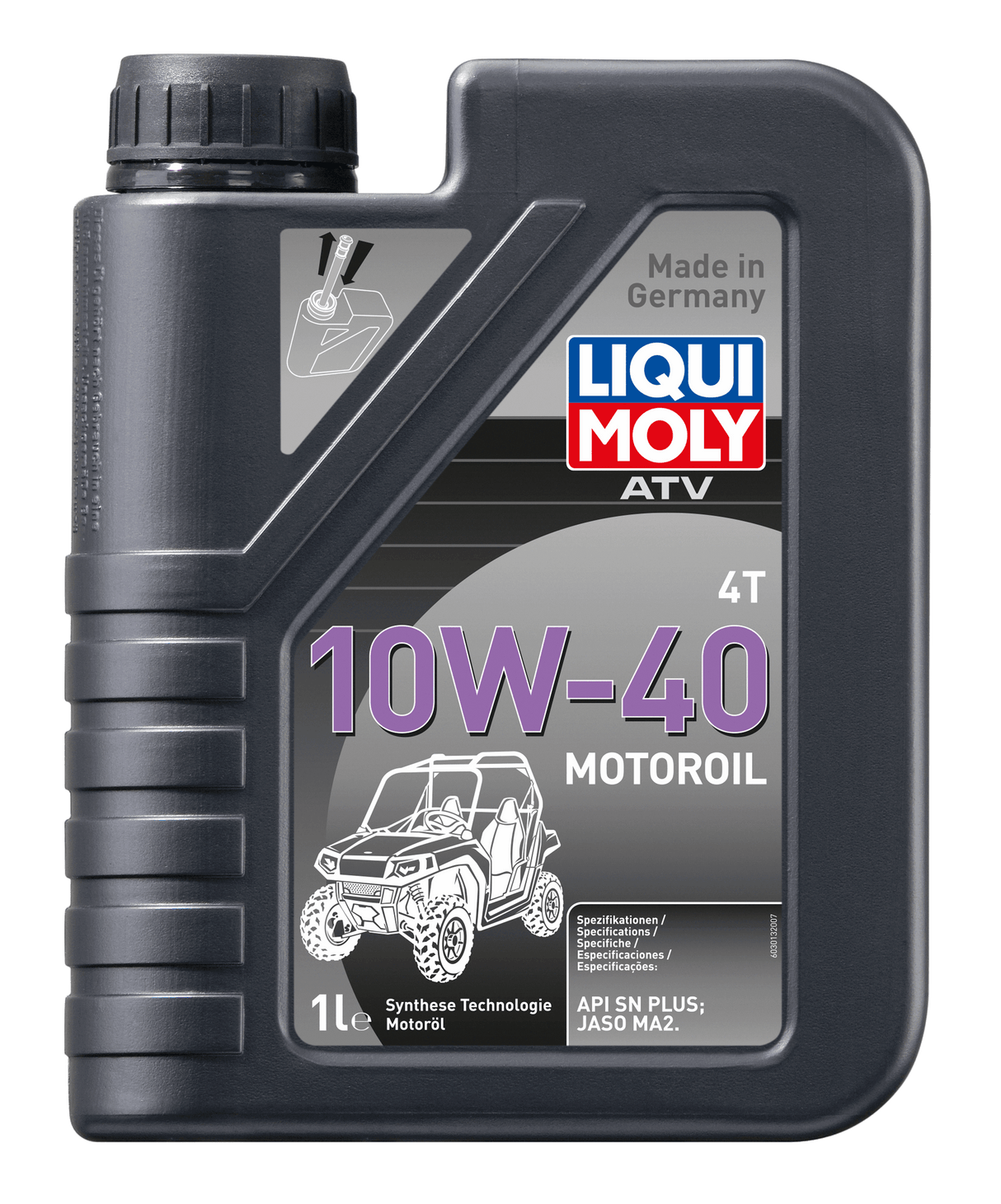 LIQUI MOLY ATV 4T MOTOROIL 10W-40 1 L - ERSTATTES AV LM-3055
